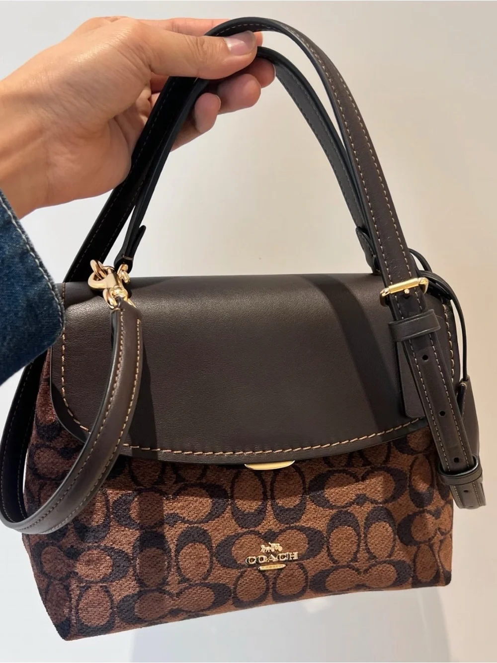 NWT Coach Emory Top Handle Bag In Signature Chenille
